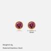 Simple Crystal Stud Earrings Fashion Women December Birthstone Colorful Diamond Earrings for Girls Gift