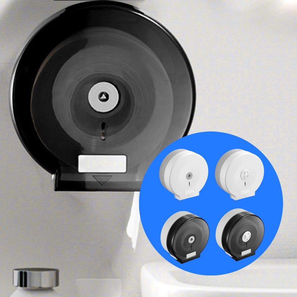 Space Saving Wall Mounted Toilet Paper Holder Large Toilet Roll Holder Dustproof Dispenser Commercial Bathroom Accessory