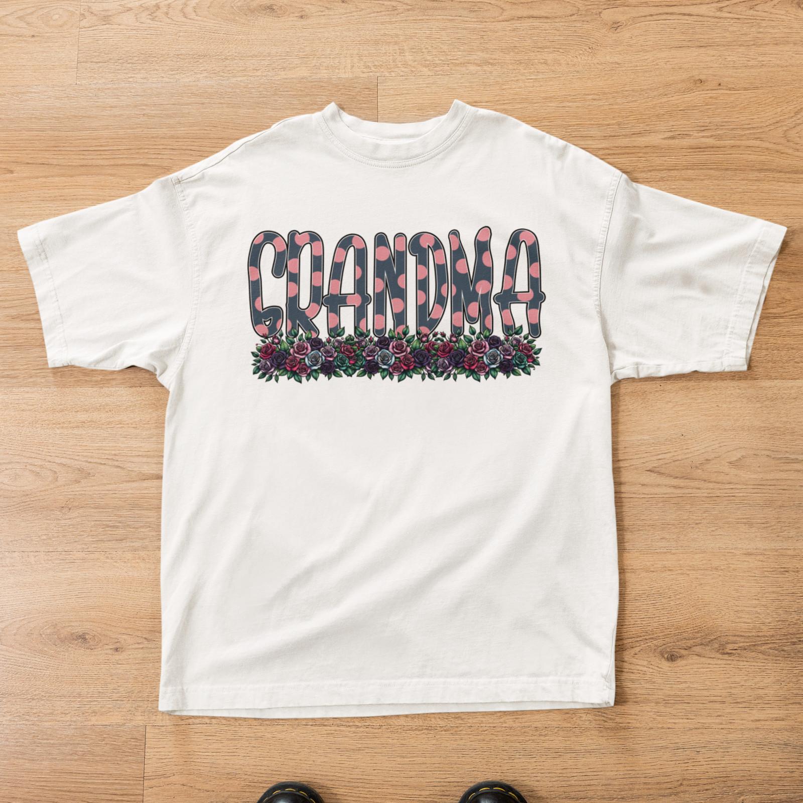 Grandma Polka Dot Floral Shirt | Rose Grandma Tee Gift for Grandma S
