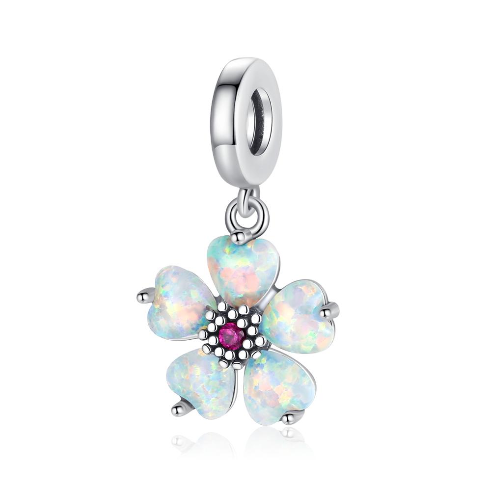 copper Zircon Flower Free Butterfly Safety Chain Pendant Charm Compatible With Authentic Charm Bracelets Women Do It Yourself Jewellery Gift