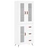 VidaXL Buffet haut Blanc 69,5x34x180 cm Bois d'ingénierie 3198569