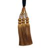VTN Women's Patiala Shahi Paranda/Parandi Traditional Hair Accessory Braid Tassles/Hair Extension/Choti (Black with Golden Color Hangings)