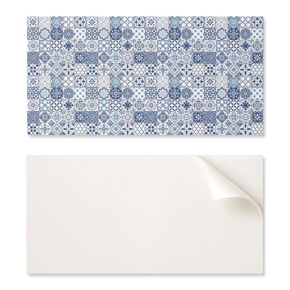 Winylowy Panel Ścienny Z Nadrukiem Do Jadalni 100X50 Cm Wzory Mozaikowe W Kratkę