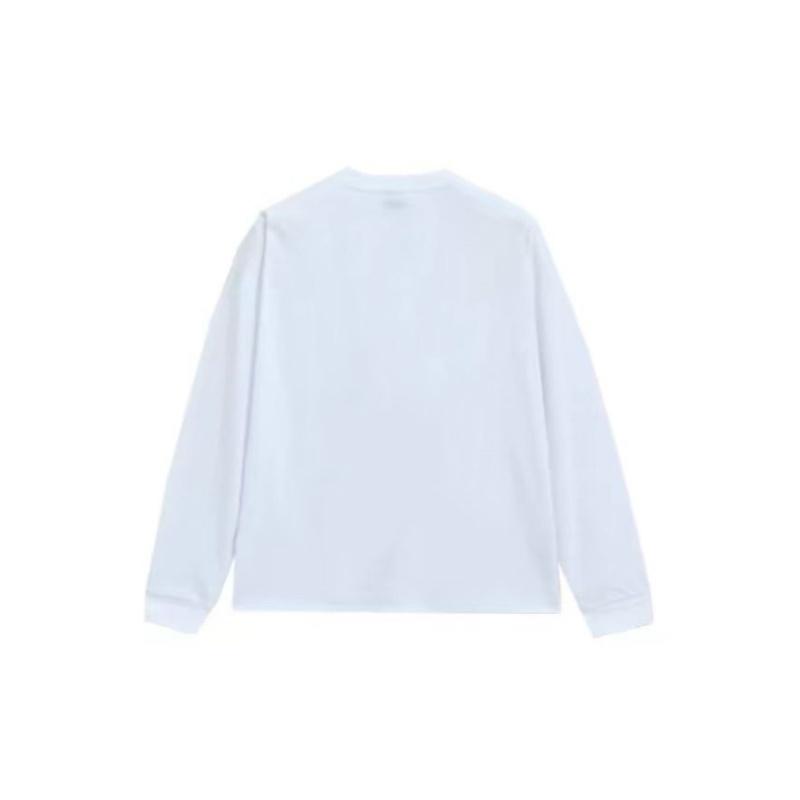 Li Ning Sports Casual Fashion Versatile Round Neck Long Sleeve T-Shirt Men Tops White YTLU039-2