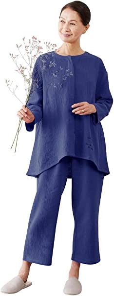 MY Soft and gentle gauze pajamas for suitable for hospital nursing and relaxation 2 colors available [KISS LIFE] women, stylish, seniors, stays, care,