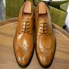Brock men's shoes new British leather shoes men's leather shoes engraved men's casual shoes leather shoes