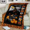 Halloween Pumpkin Ghost Print Flannel Blanket Cozy Warm Throw Bedroom Sofa Present Indoor Home Holiday Lounge Bedding Decor