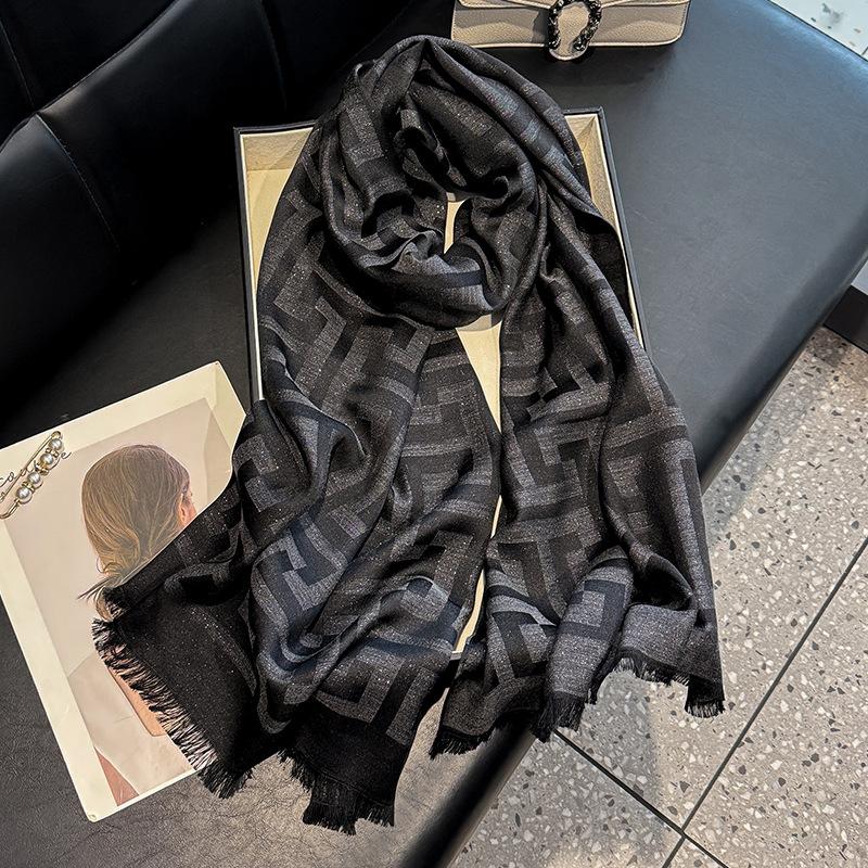 Spring And Summer Long Silk Scarves, High-End Versatile Tencel Cotton Scarves, Air-Conditioned Rooms, Neck Pads, Shawls, Travel Outfits