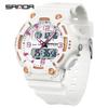 Orologio da polso sportivo multifunzione SANDA unisex con doppio display