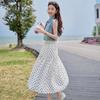 Women's Retro Denim Jacket & Polka Dot Slip Dress Set - 2025 Summer Fashion N66101