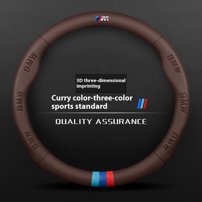 AAAPA1 Car 3D Embossing Ventilate Steering Wheel Cover For BMW M Power M3 M4 M5 E36 E39 E46 E60 E90 F10 F15 F20 F25 F30 G30 X1 X3 X5 X7