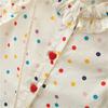 Dress Baby Girl Heart Shaped Button Colorful Polka Dot Bow Dress Send Bag