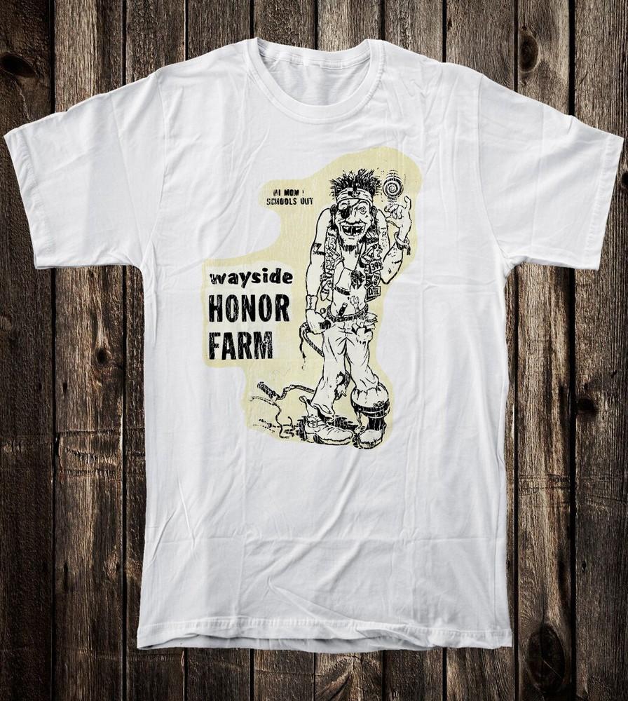 T Shirt 100% Cotton White Retro Hot Rod Art Ed Big Daddy Roth Wayside Honor Farm Unisex T-Shirt S