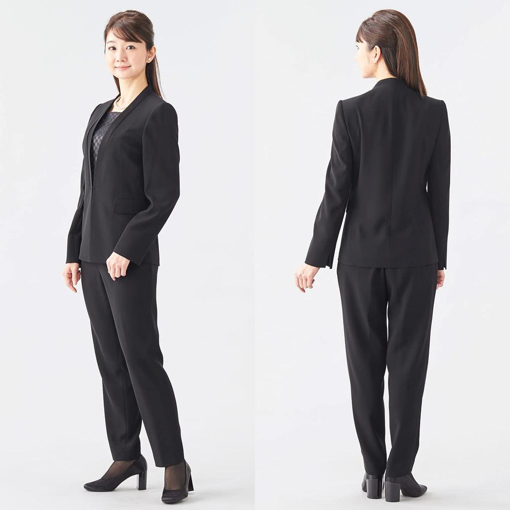 Hose Schwarz Trauer Offene Vorderseite Formell Zeremoniell Anlässe 9 [Monoir] Anzug, Formell, Damen, Kleidung, Kleid, Kleidung, (49280) Nein.