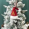 Mini Letter Christmas Hat Christmas Tree Pendant Decorations Hanging Ornament Cute Plush Velet Santa's Hat Christmas Home Decor