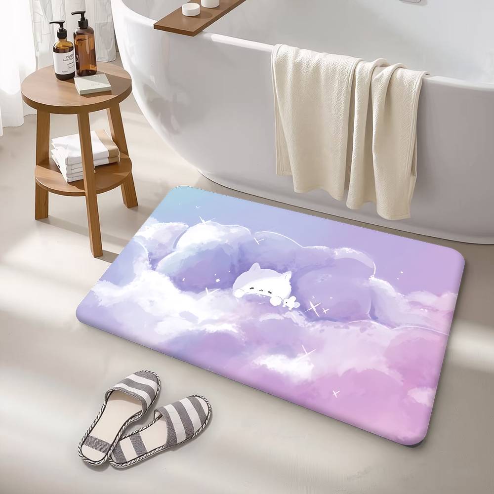 Kitty Cute And Girlish Style Floor Carpet Kids Room Bedroom Decoration Balcony Anti-Slip Doormat Living Room Hotel Decor Mat