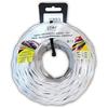 Câble parallèle Textile tressé - EDM - 11888 - Blanc - 3 x 1 mm - 5 m