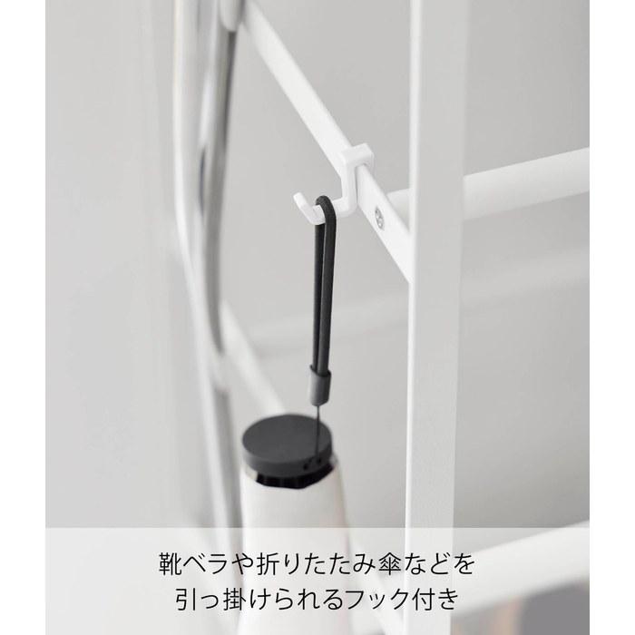 Yamazaki Shoe Rack with Shelf 5-Tier with Casters White W90