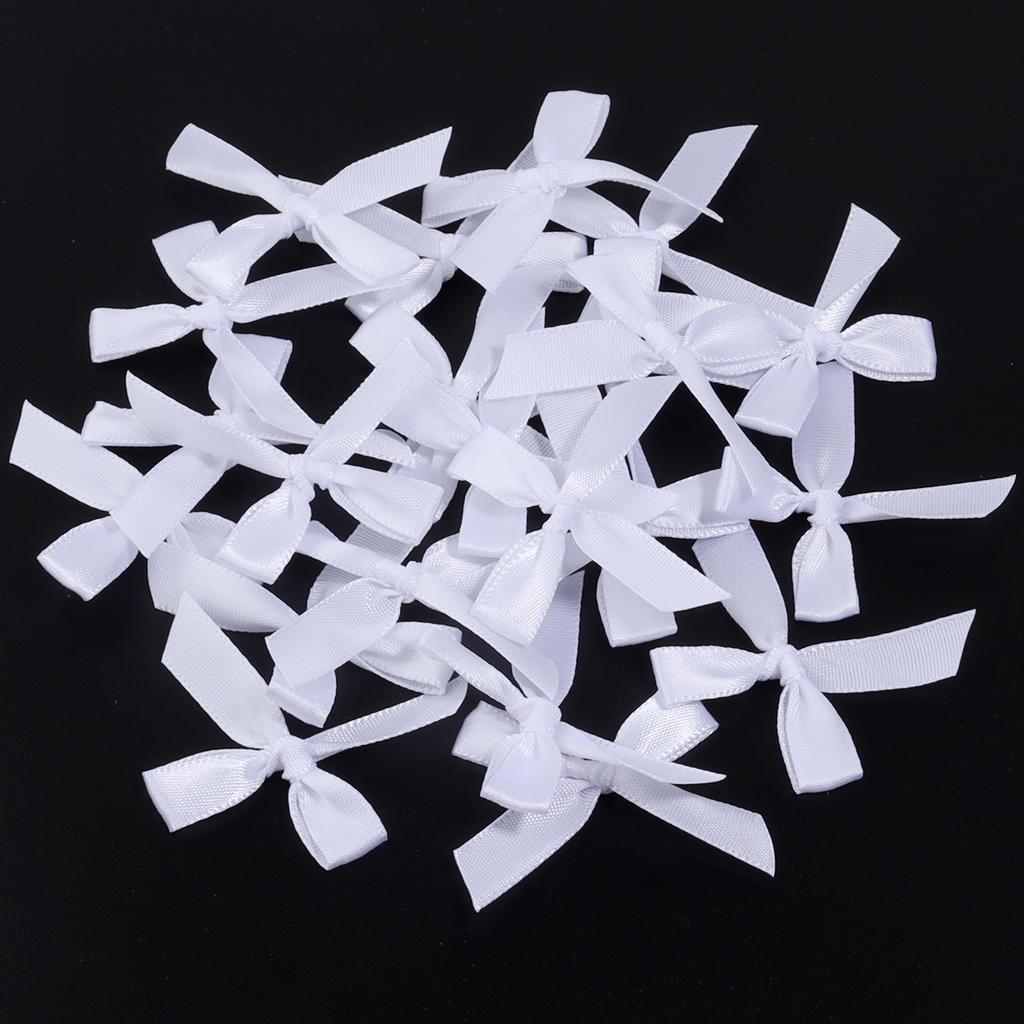 50pcs 4*3.5cm Colorful Ribbon Bows Small Size Polyester Handmade Bowknot For DIY Wedding Christmas Party Gift Bouquet Decoration
