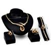 Alloy Jewelry Set, Gold-plated Necklace, Earrings, Four-piece Set, Women's Jewelry Set.