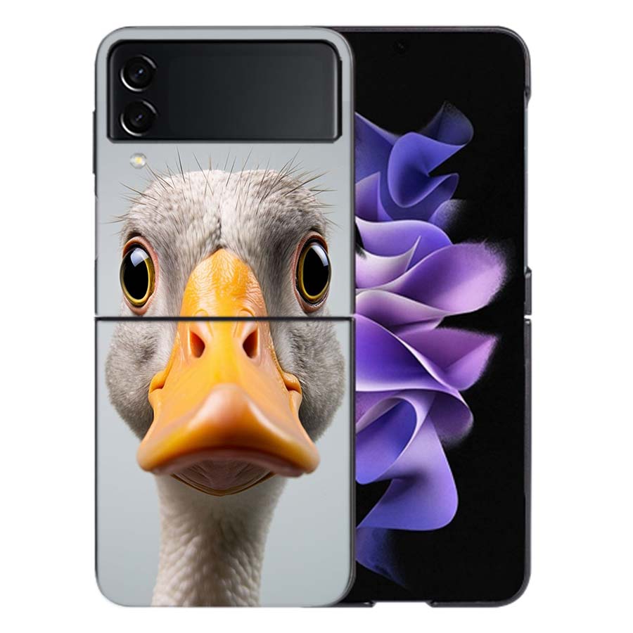 Yellow Duck Phone Case For Samsung Z Flip 6 7 5G Galaxy Z Flip 5 4 3 5G Cases Shockproof Hard Cover TPU