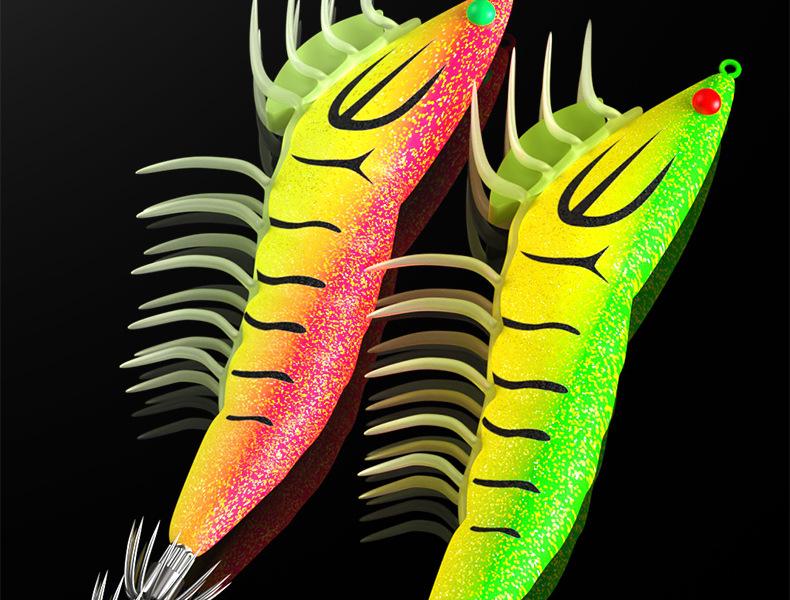 High-Value Spicy Shrimp Lure: Fluorescent, Soft Leg, Sound Bead Squid Hook Umbrella with Big Tail