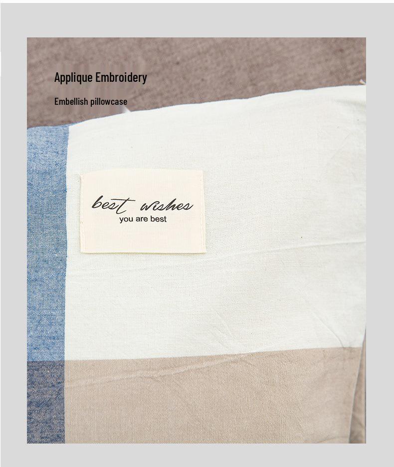 Set di Federe 100% Cotone Puro Lavato per Dormitorio - Confezione da Due Federe, Adatto per Cuscini Singoli o Doppi.