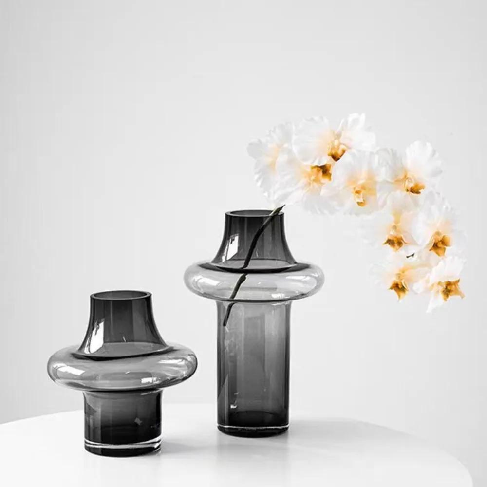 Amberkleurige Vaas Kunstglas Vaas Tafelornament Woonkamer Natte Droge Bloemen Schikking Apparaat Huisdecoratie