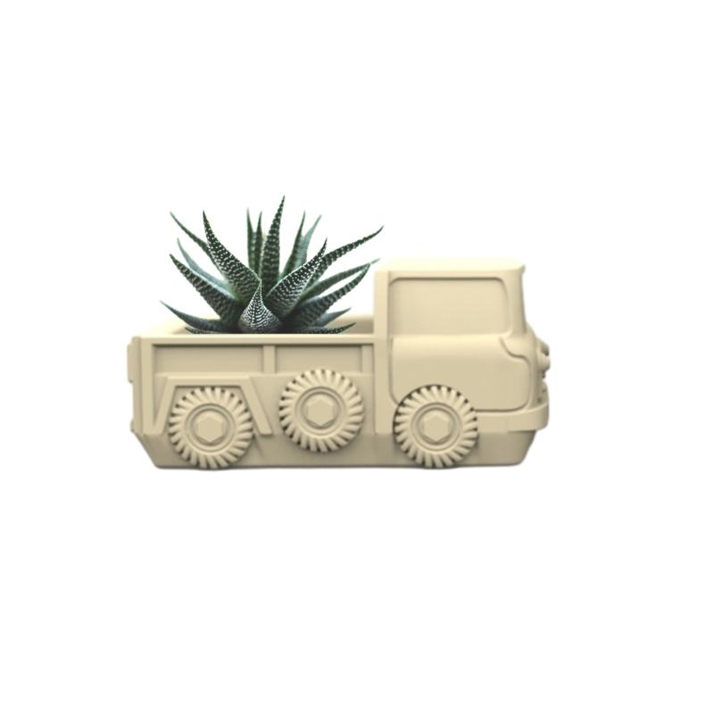 Geometric Small Truck Gypsum Silicone Molds Storage Box Mold for Making Succulent Plant Pot Flower Pot Pen Holder