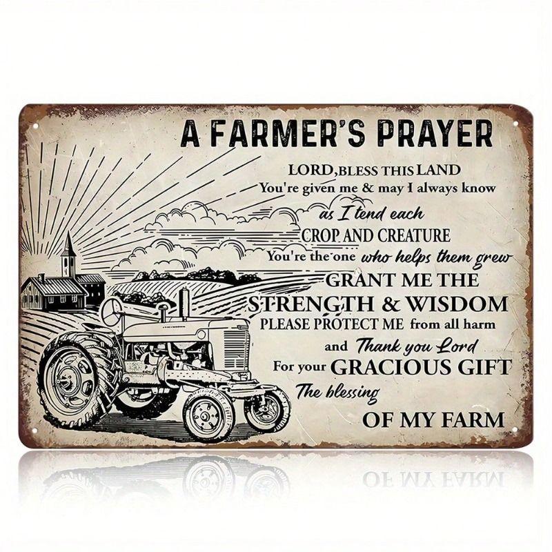 Retro Metal Tin Sign Farmhouse Wall Art Living Room Balcony Decor