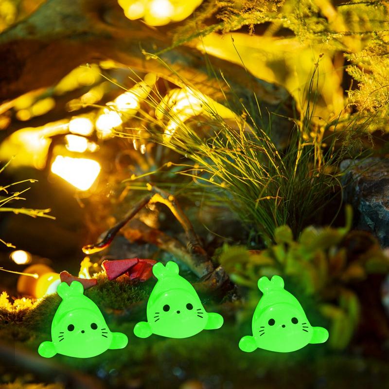 Glow In the Dark Animals Stress Relief Seal Miniature Aquarium Ornament Fairy Garden Decoration For Aquarium Decor