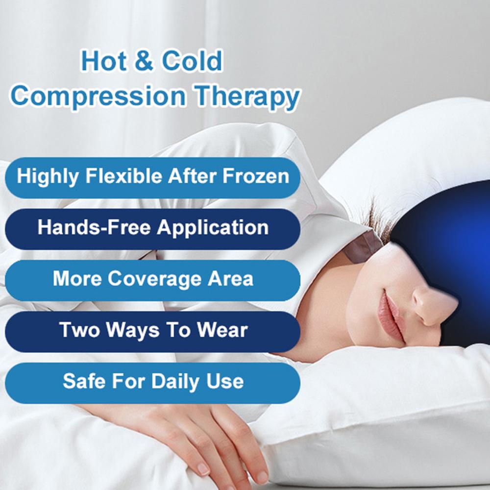 

H08187 Single Side Medical Grade Gel Headache Migraine Relief Hat Cold Compress Therapy Cap (ST) Purple