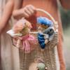 Rattan Woven Castle Basket Cute Hand Woven Straw Storage Basket Outdoor Vacation Beach Picnic Baskets Kid Toy Sundries Organizer