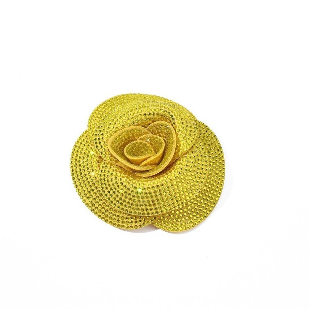 Sewing Supplies Flower Brooch Pin Self-Adhesive Option DIY Craft Patches  For Wedding Party
