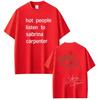 Summer Cotton Casual T-Shirts Fan Gifts Tops Singer Sabrina Carpenter Tour 2026 Graphic T-shirt Unisex Women Harajuku T-shirts