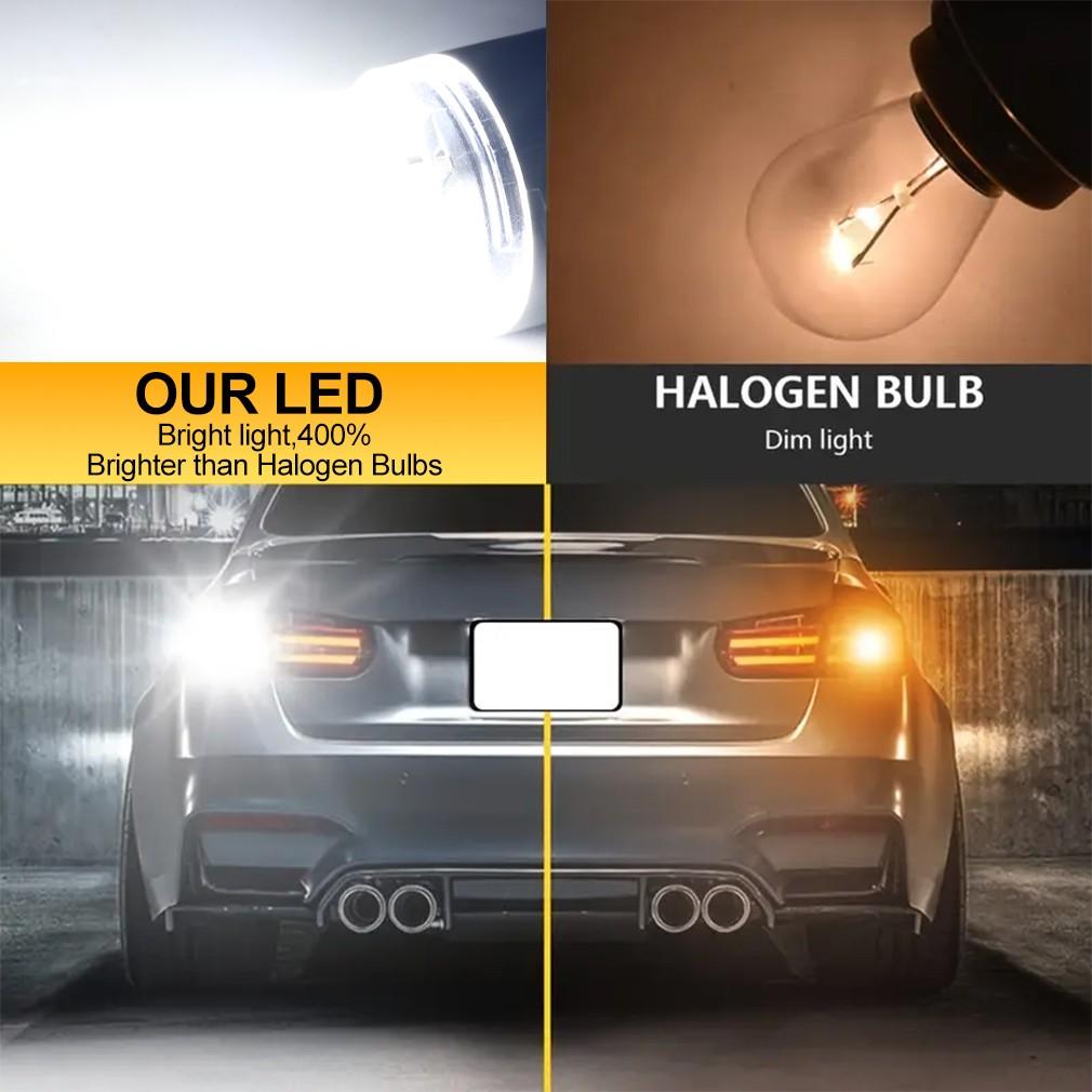 2 Stück T15 W16W LED-Lampen Canbus Autolampen 2400LM 10SMD 2835 Chips 912 921 mit Linse Kein Fehler Rückfahrlicht Rücklicht Auto Lampe 6000K Weiß 12V