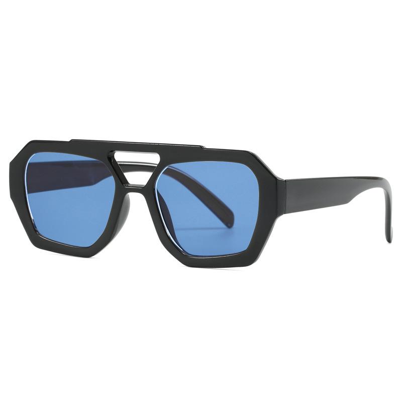 New anti-ultraviolet retro simple square sunglasses fashionable personality high value trend thin sunglasses