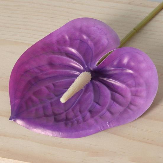 27,5" Umělé květy Anthurium se stonkem Falešná květina Výplň do vázy Real Touch Falešná květinová aranžmá pro střed stolu Svatba Domácí dekorace