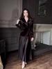 2025 Winter Retro Luxury Long Sleeve Warm Skirt Set