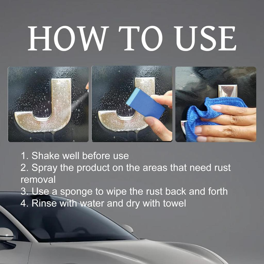 Homonth Car Rust Remover, Rust Cleaner, Car Wheel Metal Cleaning, Stain Removal, Refurbishment, and Rust Removal Spray