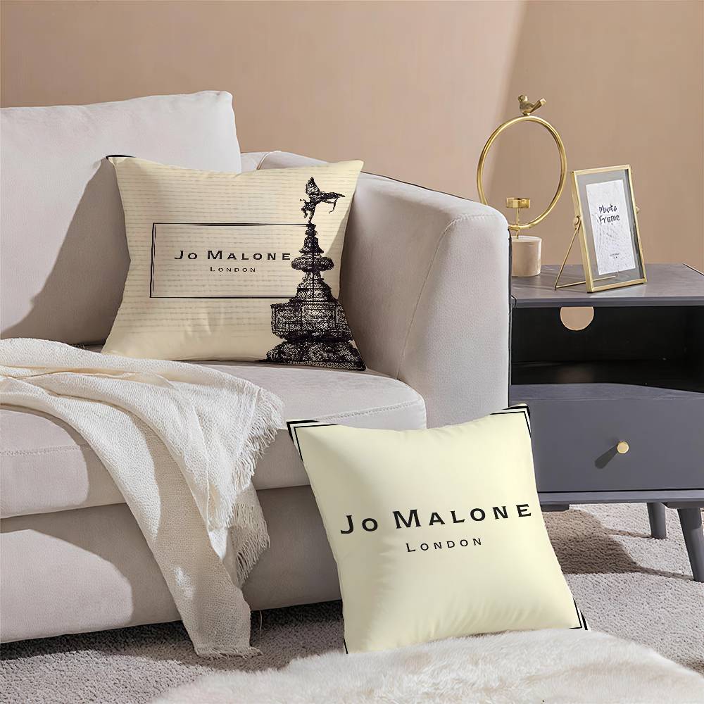 Luxury Fragrance Jo Malone London-L Pillow Case Silky Elegant Comfort Sofa Bed  Invisible Zipper Beach Pillowcase