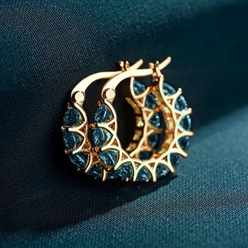 

Huitan высококачественные женские серьги-кольца из кубического циркония стильные аксессуары для девушек вечерние повседневные модные украшения Прямая поставка