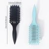 1pc portable hollow comb - nylon bristles, comfortable grip with ABS plastic handle, easy to style,Special for real hair wigs