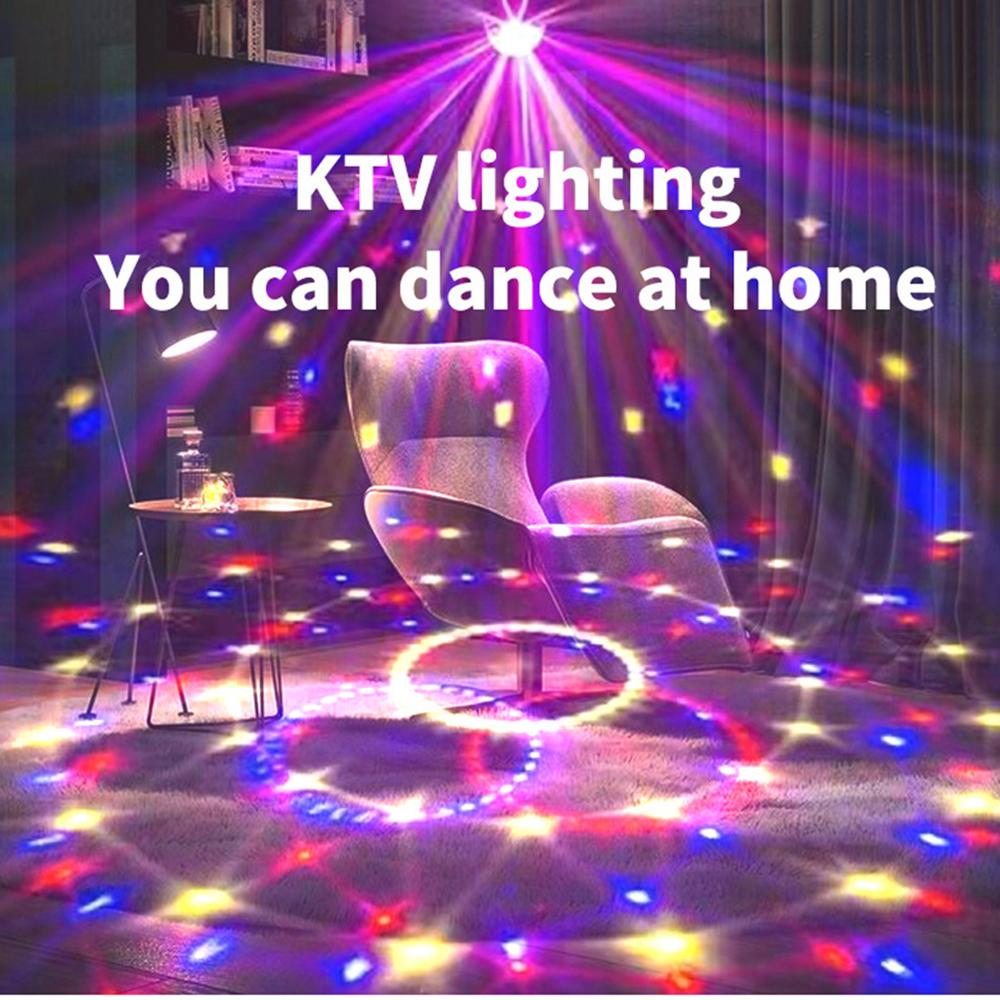USB Charging Bluetooth Music Light Disco Rotating Stage Light LED RGB DJ Ball Party Wedding Atmosphere Lights