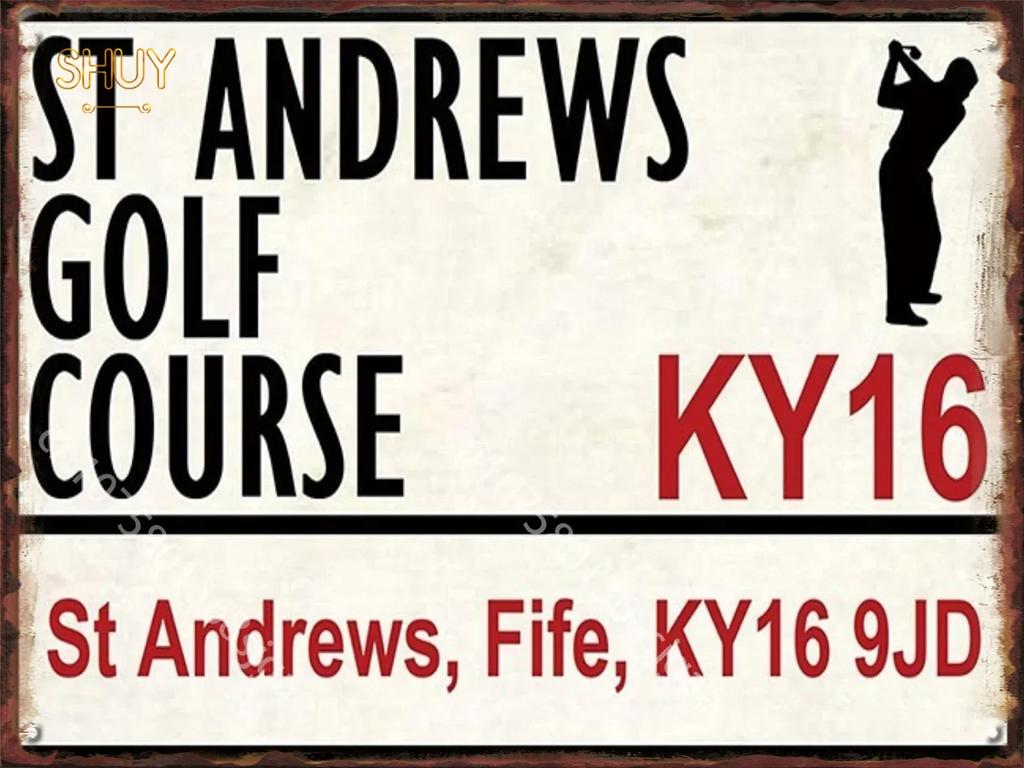 Golf Metal Sign Retro Tin Signs for Golf Course Bar Club Vintage Wall Decor Plaques Art Panting Pictures Posters Home Decoration