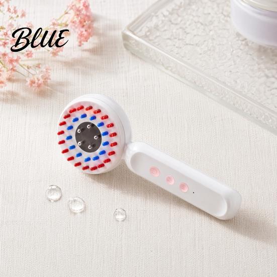 Relaxing Scalp Massage Tool Hair Growth Comb Electric Massager with 650nm Red & Silicone Comb 415nm Blue Light Essence Dispenser for Thinning