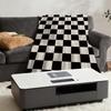Blanket Checkerboard Throw Retro American Super Cosy Plush Living Room Sofa Couch Childish Birthday Color Gifts