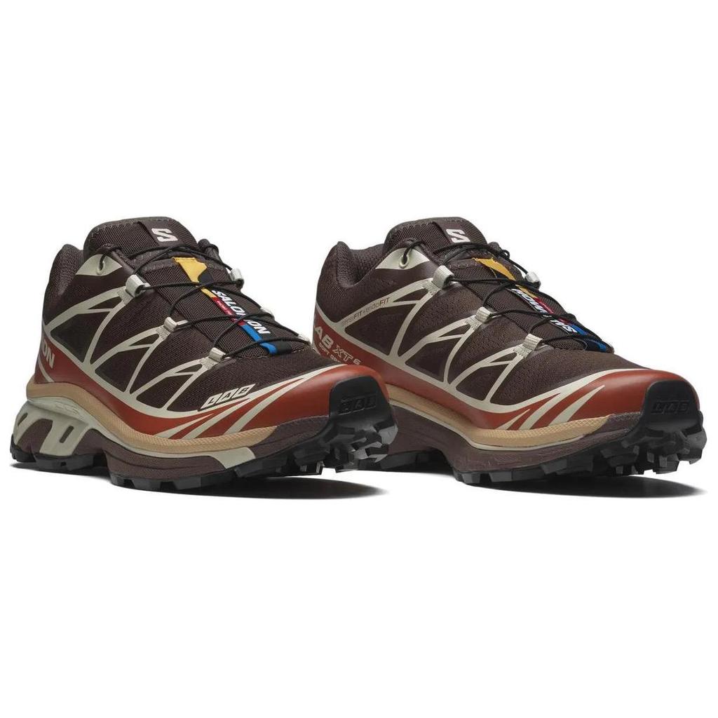 SALOMON Xt-6 Pohodlná Odolná Tkanina Tlumení Nárazů Protiskluzové Nízké Neformální Trailové Běžecké Boty Unisex tenisky Hnědá 477375