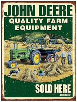 Retro Metalen Blikken Bord John and Deere Kunst Klassiek Vintage Mode Metaal Blik 8x12"