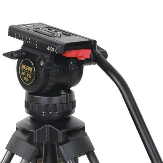 8K Shot V6 CF-S Lightweight Hydraulic Tripod Kit with Quick Release